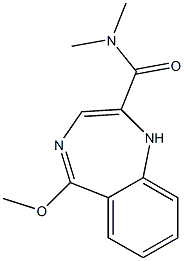 N,N-Dimethyl-5-methoxy-1H-1,4-benzodiazepine-2-carboxamide 구조식 이미지