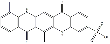 5,7,12,14-Tetrahydro-6,11-dimethyl-7,14-dioxoquino[2,3-b]acridine-3-sulfonic acid Structure