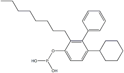 Phosphorous acid cyclohexylphenyl(2-octylphenyl) ester 구조식 이미지