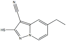 2-Mercapto-5-ethylpyrazolo[1,5-a]pyridine-3-carbonitrile 구조식 이미지