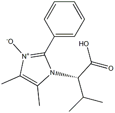3-[(S)-1-Carboxy-2-methylpropyl]-4,5-dimethyl-2-phenyl-3H-imidazole 1-oxide 구조식 이미지
