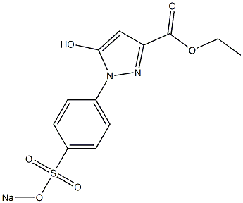 5-Hydroxy-1-[4-(sodiosulfo)phenyl]-1H-pyrazole-3-carboxylic acid ethyl ester Structure