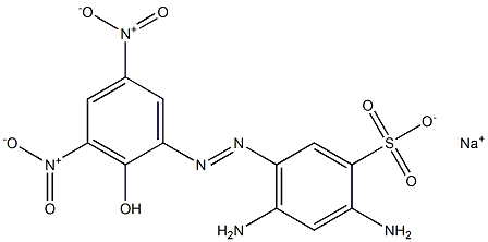 2,4-Diamino-5-[(3,5-dinitro-2-hydroxyphenyl)azo]benzenesulfonic acid sodium salt Structure