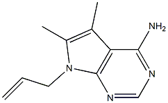 7-(2-Propenyl)-5,6-dimethyl-7H-pyrrolo[2,3-d]pyrimidin-4-amine 구조식 이미지