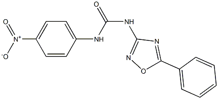 1-(5-Phenyl-1,2,4-oxadiazol-3-yl)-3-(4-nitrophenyl)urea 구조식 이미지
