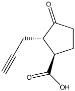 (1R,2S)-2-(2-Propyn-1-yl)-3-oxocyclopentane-1-carboxylic acid Structure