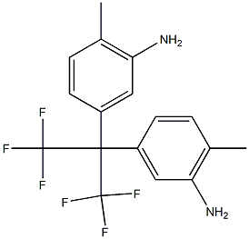 3,3'-[2,2,2-Trifluoro-1-(trifluoromethyl)ethane-1,1-diyl]bis(6-methylaniline) 구조식 이미지