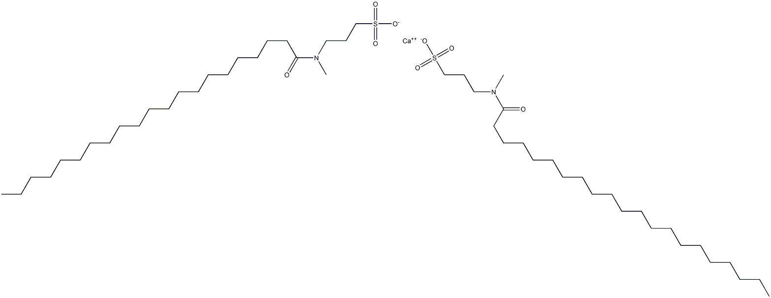 Bis[3-[N-(1-oxohenicosyl)-N-methylamino]-1-propanesulfonic acid]calcium salt 구조식 이미지