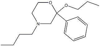 2-Propyloxy-4-butyl-2-phenylmorpholine 구조식 이미지