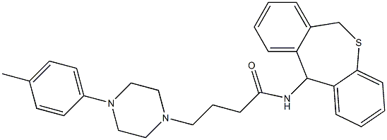 4-[4-(4-Methylphenyl)-1-piperazinyl]-N-[(6,11-dihydrodibenzo[b,e]thiepin)-11-yl]butyramide Structure