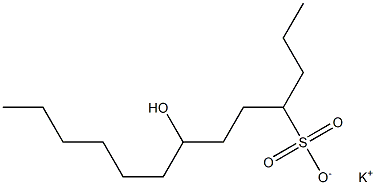 7-Hydroxytridecane-4-sulfonic acid potassium salt 구조식 이미지