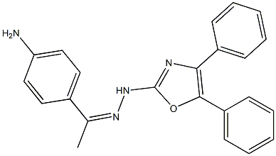 4'-Aminoacetophenone (4,5-diphenyloxazol-2-yl)hydrazone Structure