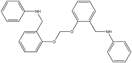 N,N'-[(Methylenedioxy)bis(2,1-phenylene)bis(methylene)]bis(benzenamine) 구조식 이미지