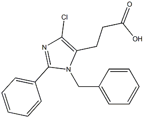 2-Phenyl-1-benzyl-4-chloro-1H-imidazole-5-propanoic acid Structure