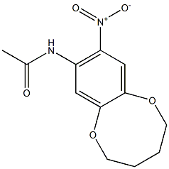 8-Nitro-9-(acetylamino)-2,3,4,5-tetrahydro-1,6-benzodioxocin 구조식 이미지