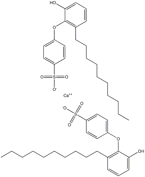 Bis(2'-hydroxy-6'-decyl[oxybisbenzene]-4-sulfonic acid)calcium salt 구조식 이미지