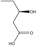 (R)-3-Hydroxypentanoic acid 구조식 이미지