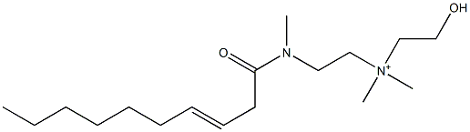 2-[N-(3-Decenoyl)-N-methylamino]-N-(2-hydroxyethyl)-N,N-dimethylethanaminium 구조식 이미지