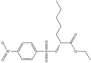 (R)-2-[(4-Nitrophenyl)sulfonyloxy]heptanoic acid ethyl ester 구조식 이미지