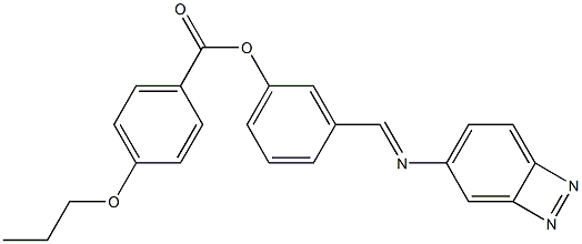 4-Propoxybenzoic acid 3-[(azobenzen-4-yl)iminomethyl]phenyl ester 구조식 이미지