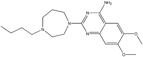 2-(4-Butylhexahydro-1H-1,4-diazepin-1-yl)-4-amino-6,7-dimethoxyquinazoline 구조식 이미지