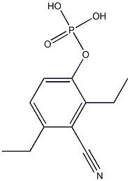 Phosphoric acid diethyl(3-cyanophenyl) ester 구조식 이미지