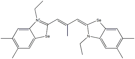 3-Ethyl-2-[3-[3-ethyl-5,6-dimethylbenzoselenazol-2(3H)-ylidene]-2-methyl-1-propenyl]-5,6-dimethylbenzoselenazol-3-ium Structure