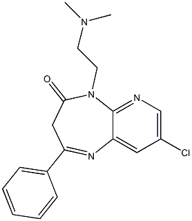 8-Chloro-2-phenyl-5-[2-(dimethylamino)ethyl]-3H-pyrido[2,3-b][1,4]diazepin-4(5H)-one Structure