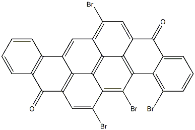 4,5,6,14-Tetrabromo-8,16-pyranthrenedione 구조식 이미지