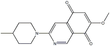 7-Methoxy-3-(4-methylpiperidin-1-yl)isoquinoline-5,8-dione 구조식 이미지