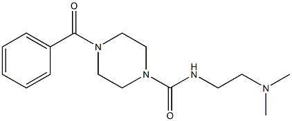 4-Benzoyl-N-(2-dimethylaminoethyl)piperazine-1-carboxamide 구조식 이미지