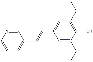 4-[(E)-2-(3-Pyridinyl)ethenyl]-2,6-diethylphenol Structure