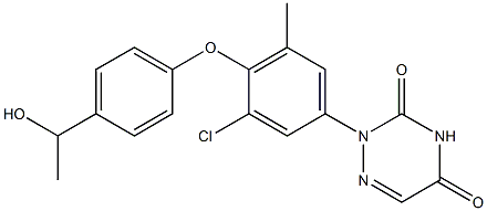 2-[4-[4-(1-Hydroxyethyl)phenoxy]-3-chloro-5-methylphenyl]-1,2,4-triazine-3,5(2H,4H)-dione Structure