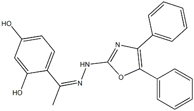 2',4'-Dihydroxyacetophenone (4,5-diphenyloxazol-2-yl)hydrazone Structure