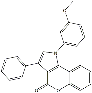 1-(3-Methoxyphenyl)-3-phenyl[1]benzopyrano[4,3-b]pyrrol-4(1H)-one 구조식 이미지