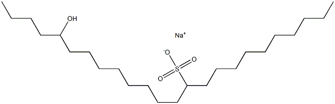 20-Hydroxytetracosane-11-sulfonic acid sodium salt Structure
