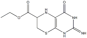 1,2,3,4,6,7-Hexahydro-2-imino-4-oxo-5H-pyrimido[4,5-b][1,4]thiazine-6-carboxylic acid ethyl ester 구조식 이미지