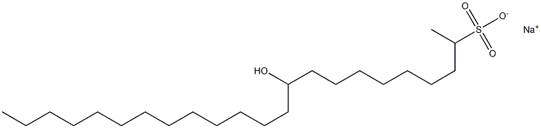 10-Hydroxytricosane-2-sulfonic acid sodium salt 구조식 이미지