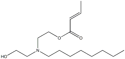 Crotonic acid 2-[N-(2-hydroxyethyl)-N-octylamino]ethyl ester Structure