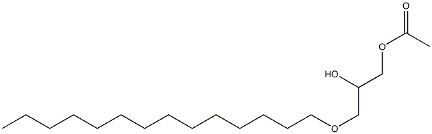 Acetic acid 2-hydroxy-3-(tetradecyloxy)propyl ester 구조식 이미지