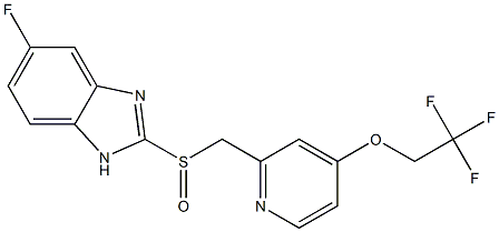 2-[[[4-(2,2,2-Trifluoroethoxy)pyridin-2-yl]methyl]sulfinyl]-5-fluoro-1H-benzimidazole 구조식 이미지