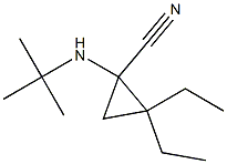 1-[(tert-Butyl)amino]-2,2-diethylcyclopropane-1-carbonitrile Structure