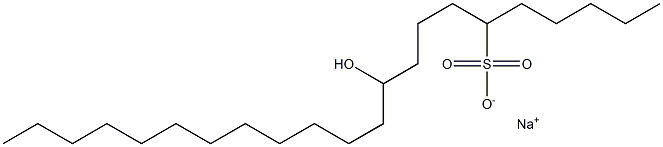 10-Hydroxydocosane-6-sulfonic acid sodium salt Structure