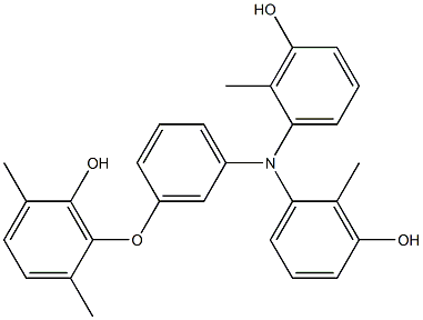 N,N-Bis(3-hydroxy-2-methylphenyl)-3-(6-hydroxy-2,5-dimethylphenoxy)benzenamine Structure