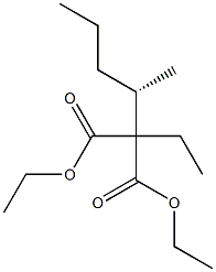 (-)-2-Ethyl-2-[(S)-1-methylbutyl]malonic acid diethyl ester 구조식 이미지