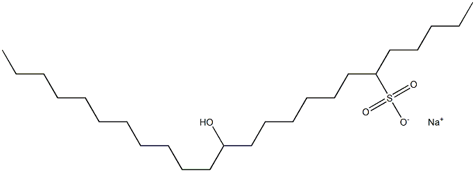 13-Hydroxytetracosane-6-sulfonic acid sodium salt Structure