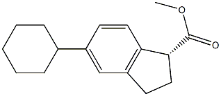 (R)-5-Cyclohexylindane-1-carboxylic acid methyl ester Structure