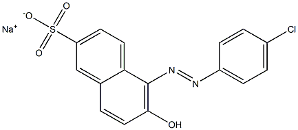 5-(4-Chlorophenylazo)-6-hydroxy-2-naphthalenesulfonic acid sodium salt Structure