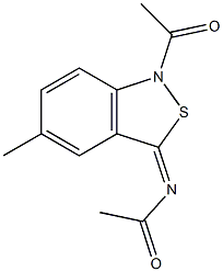 5-Methyl-1-acetyl-3(1H)-acetylimino-2,1-benzisothiazole Structure