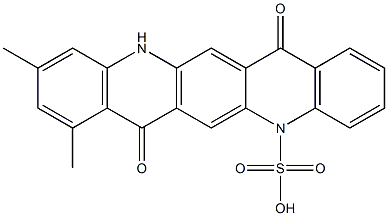 5,7,12,14-Tetrahydro-8,10-dimethyl-7,14-dioxoquino[2,3-b]acridine-5-sulfonic acid Structure